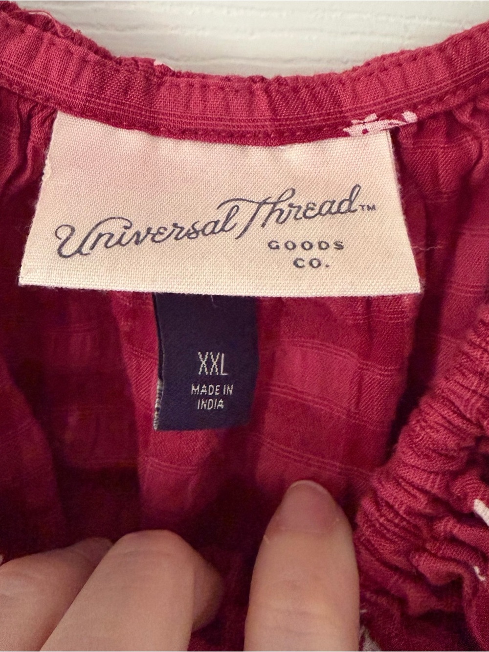 Universal Thread Red Floral Ruffle-Hem Dress - Picture 2 of 4